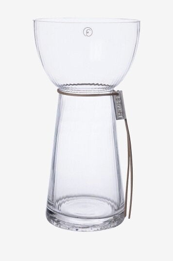 ERNST Løkvase Ø 10 h 19 cm ribbet glass Transparent ERNST Løkvase Ø 10 h 19 cm ribbet glass Transparent
