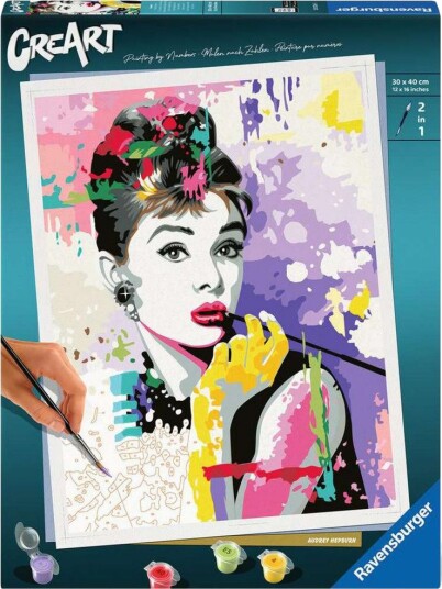 Ravensburger CreArt Premium Mal etter nummer Sett Audrey Hepburn