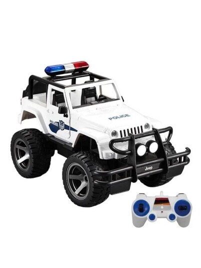 Double Eagle Remote-controlled car 1:12 white Jeep Police E550-003