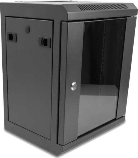 Delock Skap With Glass Door Veggmonterbar Stativmonterbar Svart 8U 10" Delock Skap With Glass Door Veggmonterbar Stativmonterbar Svart 8U 10"