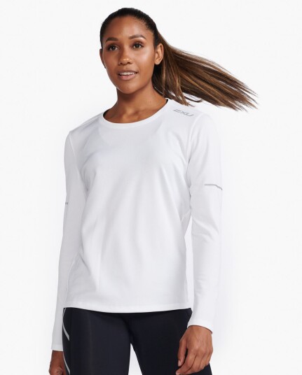 2XU Aero L/S White/Silver Reflective - XS