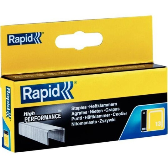 Rapid Nr 13 Stifteklammer 4 mm Galvanisert Stål 2500-pakk