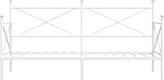 Dagseng uten madrass hvit 80x200 cm stål