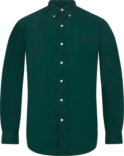 Polo Ralph Lauren Custom Fit Garment Dyed Oxford Shirt MOSS AGATE W/PP L