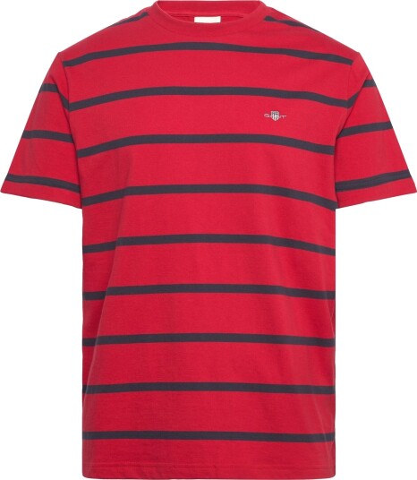 GANT Striped Ss T Shirt Red XXXL