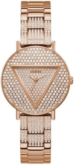 Guess Dameklokke GW0512L3 Iconic Rosegullfarget/Rose gulltonet stål