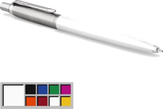 Parker Jotter Originals Ballpoint Pen  Classic Hvit Finish  Medium Point  Blå Ink