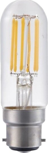Spl B22d 5W dimbar LED filament rørpære 9,5cm 2700K klart glass Dimbar : Dimbar Kulør : Varm Spl B22d 5W dimbar LED filament rørpære 9,5cm 2700K klart glass Dimbar : Dimbar Kulør : Varm