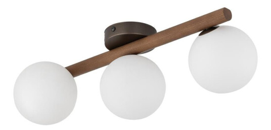 Estera wood taklampe 3 lys   Valnøtt / Opal