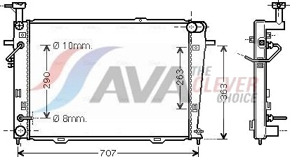 AVA COOLING SYSTEMS HY2127 Radiator motorkjøling