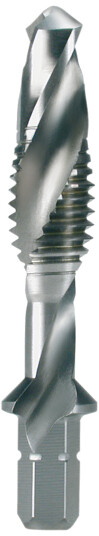 Kombinasjonskran HSS 1/4" bit-skaft M8Ã1,25mm kort