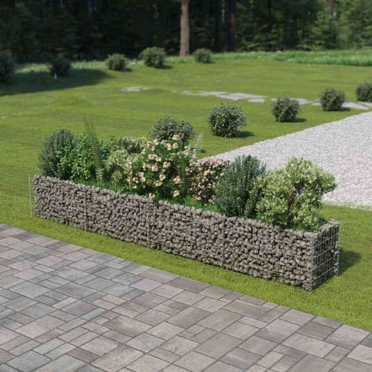 vidaXL Gabion høybed galvanisert stål 360x50x50 cm