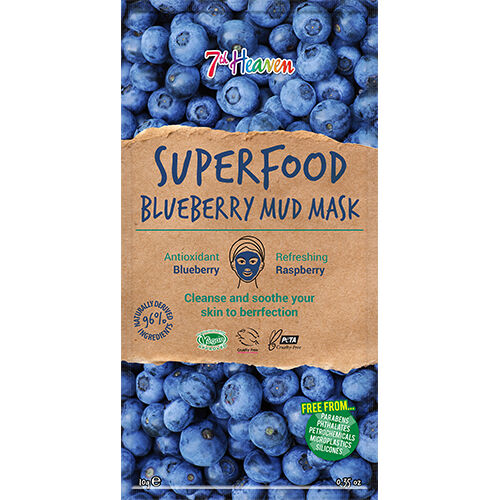 Kiss Earth Kiss Ansigtmaske Mud Superfood Blueberry 7Th Heaven  10 g
