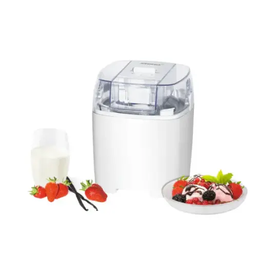 Steba IC 20 Iskremmaskin 1,5 liter med timer og lokk - Hvit