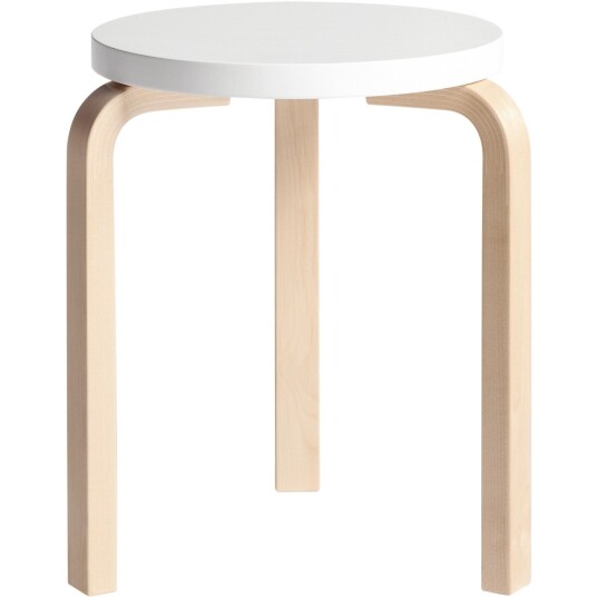 Artek 60 Krakk Bjørk / Hvit Artek 60 Krakk Bjørk / Hvit