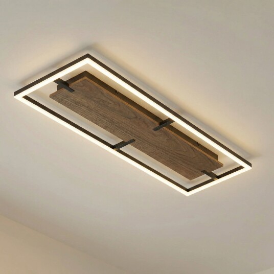 Taklampe Lucande Vectra dimmbar Trefarget Stue Plast Moderne 30 6.7 Trefarget
