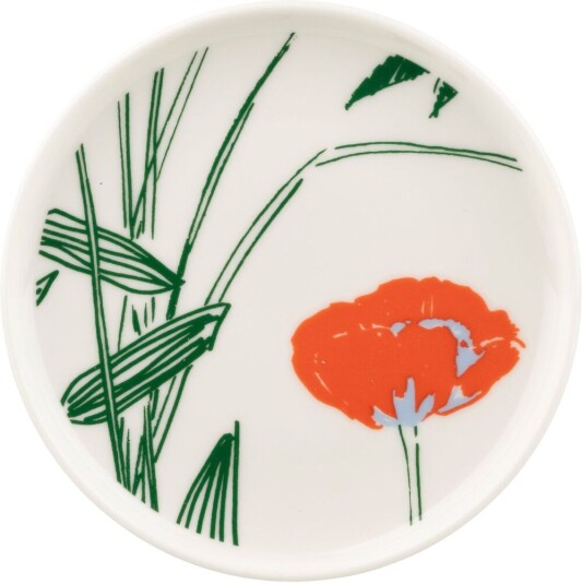 Marimekko Puutarhakutsut tallerken Ø13,5 cm White green orange