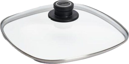 Woll   Glass Lid grytelokk firkantet 28 cm m/ventil klart glass