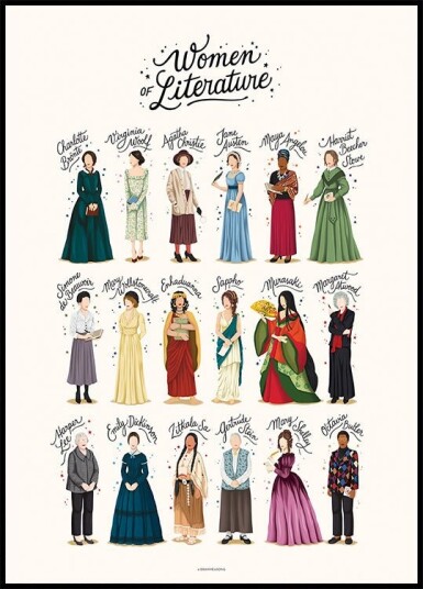 Women of Literature Poster Plakat / 40x50cm Women of Literature Poster Plakat / 40x50cm