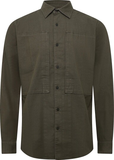G Star Panelled Pkt Regular Shirt L\S DARK KHAKI GD XXL