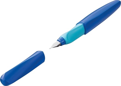 Pelikan Fyllepenn Twist P457 Deep Blue M +2Tp Blister Blå Rund Spiss Rustfritt Stål Medium Ambidextrous Tyskland 814744