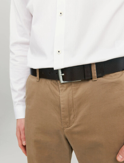 Jack & Jones Jacstockholm Leather Belt Noos - Brown - 95