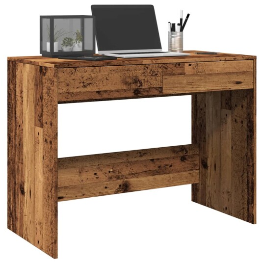 Skrivebord gammelt tre 101x50x76,5 cm konstruert tre