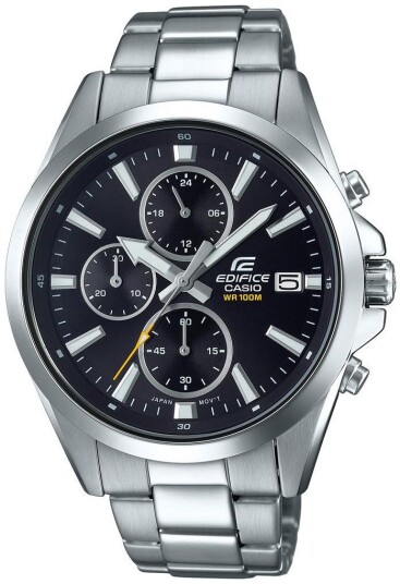 Casio Herreklokke EFV 560D 1AVUEF Edifice Sort/Stål Ø44 mm