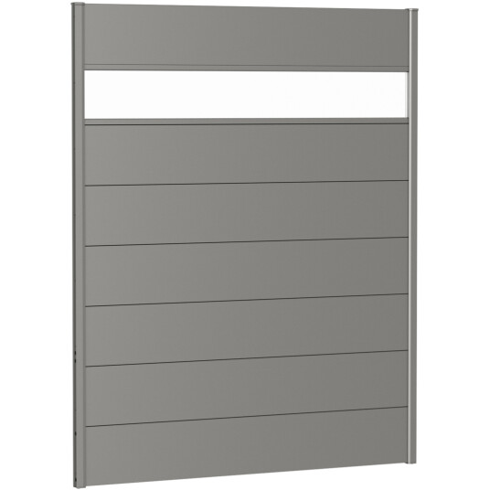 BIOHORT VEGGPANEL FOR LEVEGG AKRYLGLASS 150X180 KVARTSGRÅ METALLIC