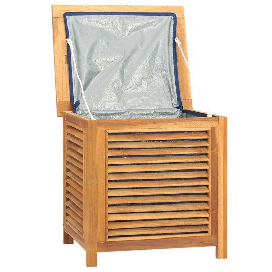 vidaXL Putekasse med pose 60x50x58 cm heltre teak
