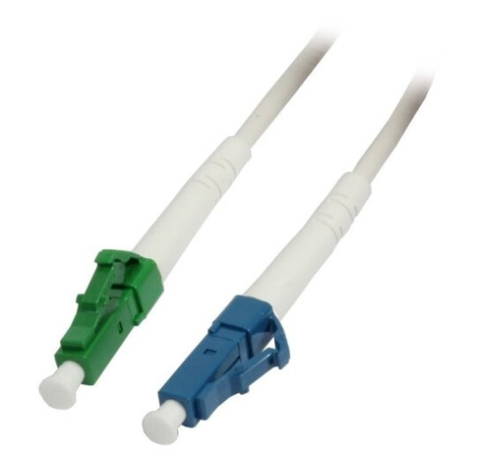 Fo 1-Fiber Patchk. 1.0Mtr.Lc-Lc(Apc8grad) 9/125U Skråskåret Synergy21,