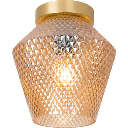 Lucide Rosalind Taklampe E27 Messing/Glass - 92039