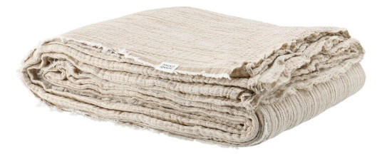 Scandi Living Breeze sengeteppe 260 x 260 cm Beige