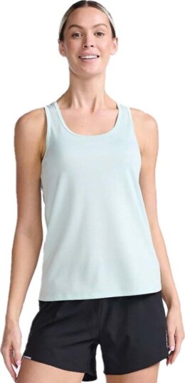 2XU Women's Aero Singlet XL, Glacier/White Reflective