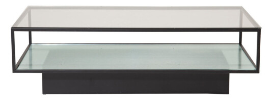 Maglehem sofabord med hylle 60x130 cm glass.