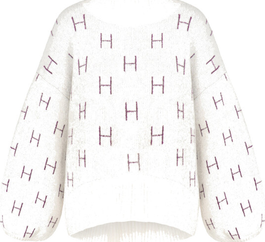 Hést Fam Short Sweater Hvit 2