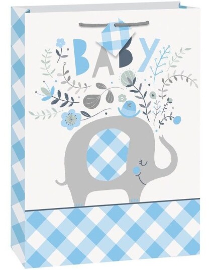 Jumbo Baby Blue Elephant Godteposer/Partybags