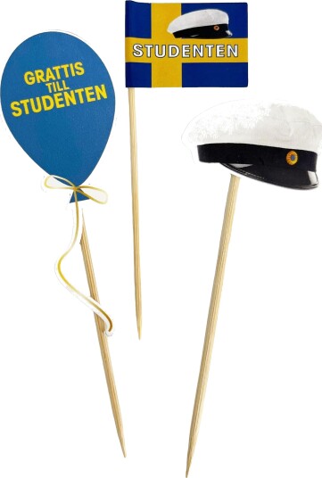 Kakedekorasjoner Studenten 10 pakning