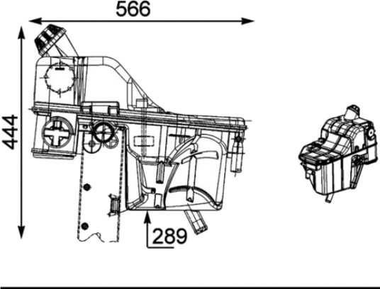 MAHLE CRT 34 000S Utjevningsbeholder, kjølemiddel