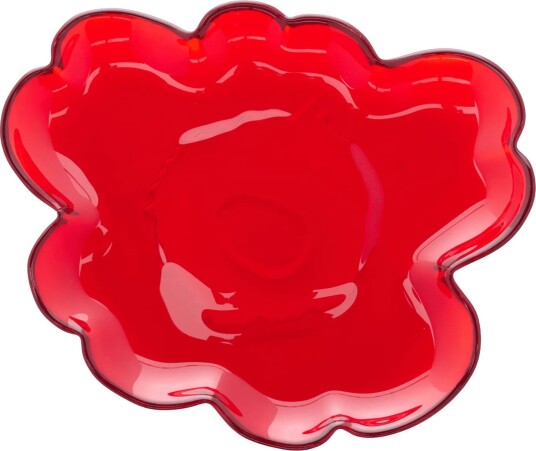 Marimekko Unikko glasstallerken 20 cm Rød