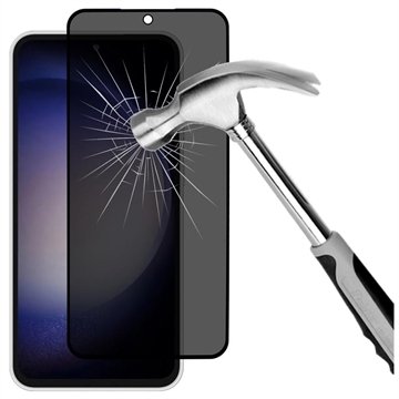 Samsung Galaxy S23 FE Privacy Full Cover Beskyttelsesglass Svart Kant