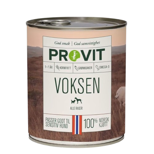 Provit Våtfôr Adult 12 x 800 g for Hunder