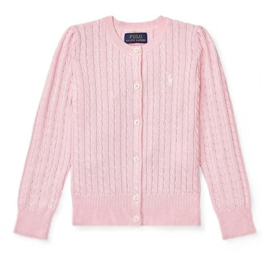 Polo Ralph Lauren Hint Of Pink Girl Cardigan 4 år Polo Ralph Lauren Hint Of Pink Girl Cardigan 4 år