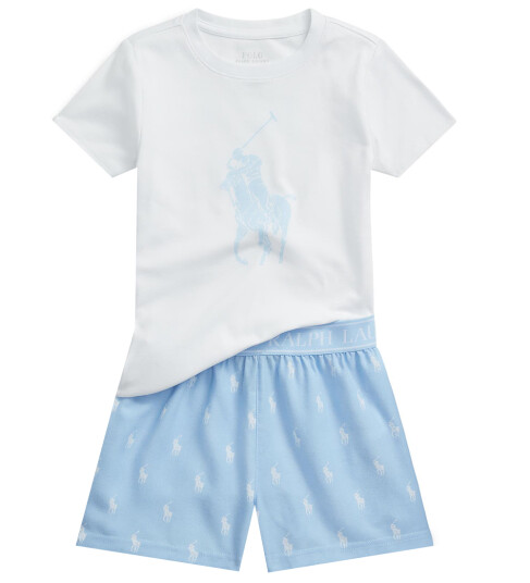 Polo Ralph Lauren T skjorte/Shorts Elite Blue/Hvit m. Logoer Polo Ralph Lauren Acc 14 år 164 Shorts Blå Polo Ralph Lauren T skjorte/Shorts Elite Blue/Hvit m. Logoer Polo Ralph Lauren Acc 14 år 164 Shorts Blå