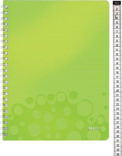 Notesbog Leitz Wow A4 Linjeret 80 Ark 80 G Grøn Notesbog Leitz Wow A4 Linjeret 80 Ark 80 G Grøn