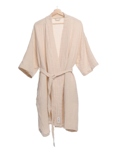 The Organic Company Fine Bathrobe Cream M/L The Organic Company Fine Bathrobe Cream M/L