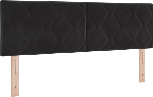  Box Spring Seng med Madrass Svart 140x200 cm Fløyel