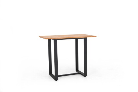 Sunzo Long Island barbord Svart/teak 130 x 75 cm Svart Sunzo Long Island barbord Svart/teak 130 x 75 cm Svart