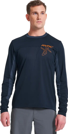 Revolutionrace Herre Overdeler Langermede skjorter Shred Long sleeved MTB Jersey Herre Deep Navy/Insignia Blue S