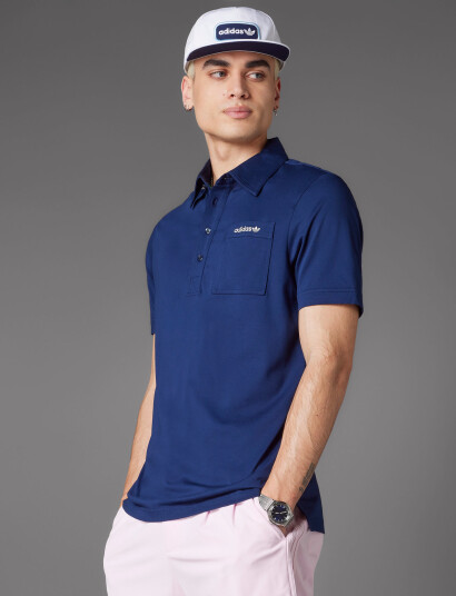 adidas Golf Originals S Pocket Polo - Navy - L